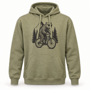 Biking Bear Triblend Hoodie
