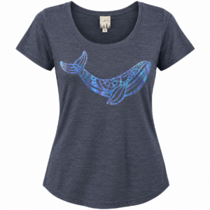 Holographic Whale Scoop T-Shirt