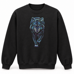 Embroidered Wolf Crewneck